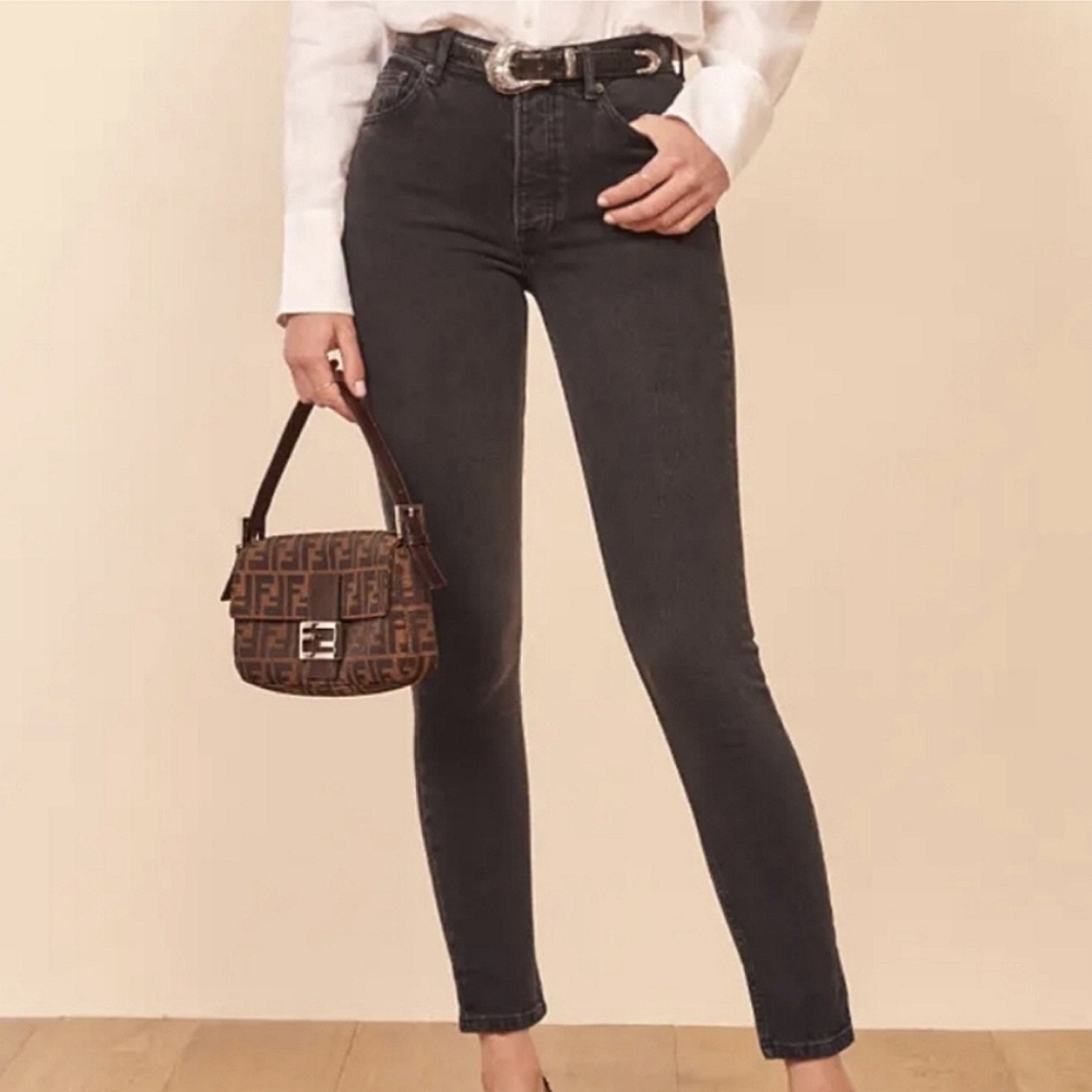 Reformation skinny jeans black